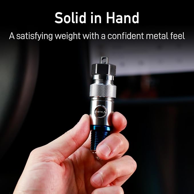 Spark Plug Electric Arc Lighter, Rechargeable Flameless USB-C Metal EDC Gear, Stainless Steel Gift for Men with Gift Box (Blue)