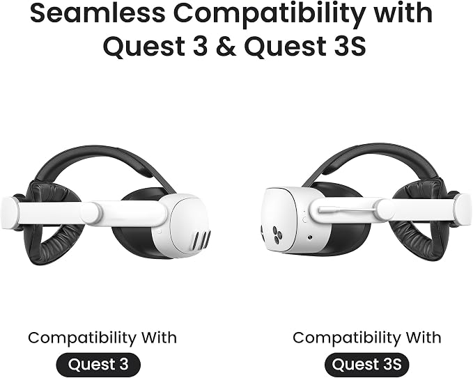 KIWI design K4 Boost Battery Head Strap for Meta Oculus Quest 3/3S, Adjustable VR Headband Accessories with Dual Charge, Extend Playtime & Reduce Facial Stress for Kids and Adults