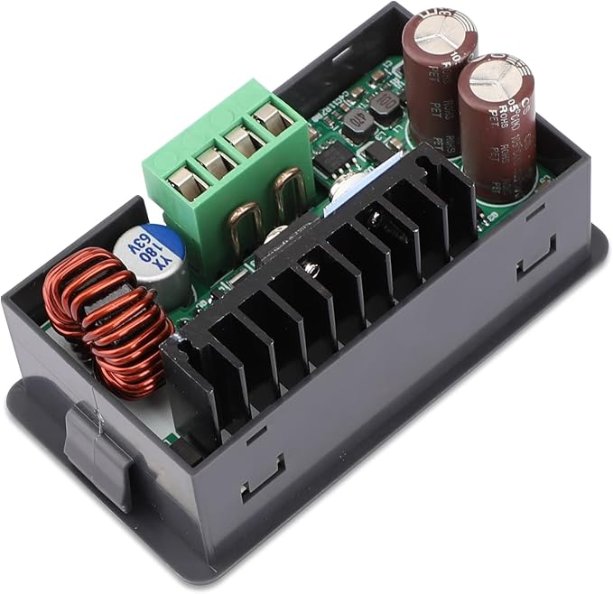 DROK DC Buck Converter Adjustable Color LCD Display, 6-55V to 0-50V 5A Step Down Converter Voltage Regulator Power Supply