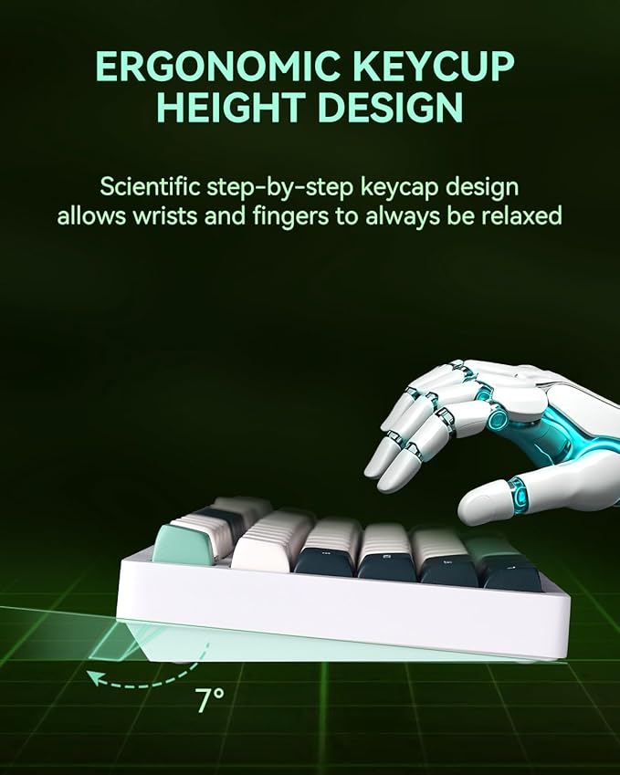LEOBOG x Aula HI75C Pro PC Gaming Aluminum Alloy Keyboard,Bluetooth/USB-C/Wireless Tri-Modes Mechanical Keyboards,Hot Swappable Green Creamy Keyboard with Ice Vein Switch for Windows/Mac/Tablet Gamer
