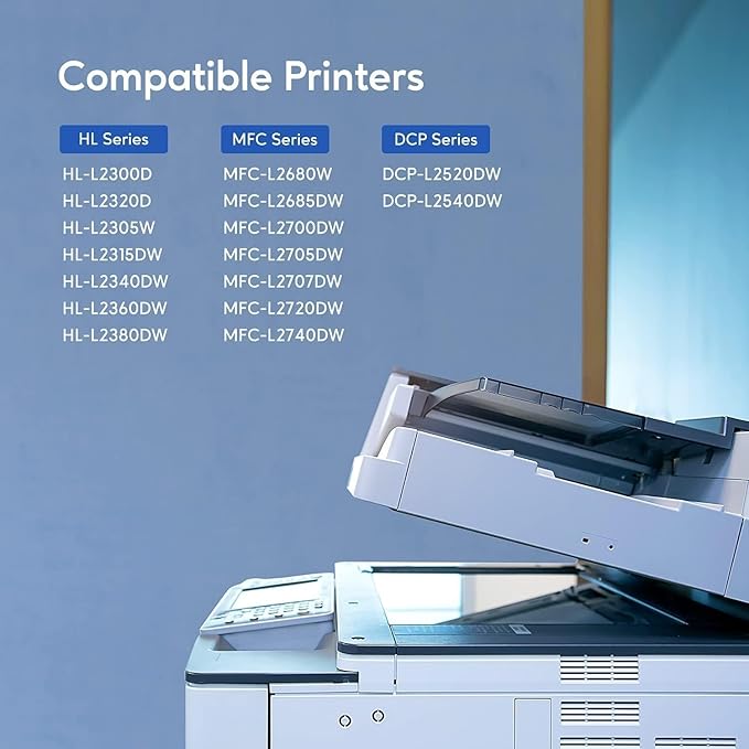 TN660 Toner Cartridge Replacement Compatible for Brother TN 660 TN-660 TN630 High Yield to use with HL-L2380DW HL-L2320D HL-L2340DW DCP-L2540DW MFC-L2700DW MFC-L2720DW Printer (Black, 4 Pack)
