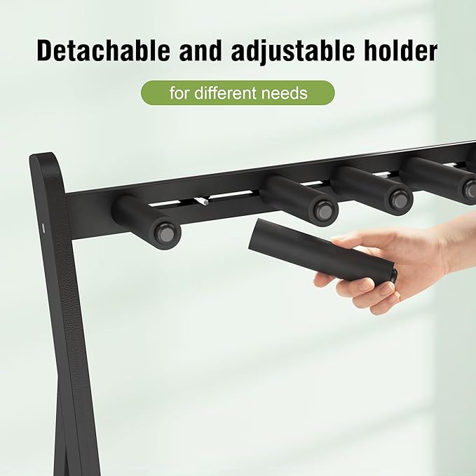 Guitar Stand Rack, Multi-Guitar Display Rack Adjustable Bamboo Guitars Holder Electric Guitar Stands Floor Storage for Bass Acoustic, Home Studio, Band Stage