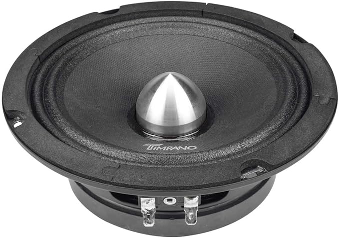 Timpano 6.5 Midrange Speaker TPT-MR6-4 Bullet 500 Watts, 4 Ohm, Shallow Mount 6.5 Inch Speakers PRO Audio Mid Range Loud Speaker (Single)