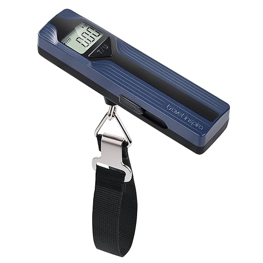 Battery-Free Luggage Scale – No Batteries Needed, Portable Digital Hanging Suitcase Weight Scale for Air Travel & Checked Bags, 110lb/50kg, LCD Display, Compact Travel Accessory