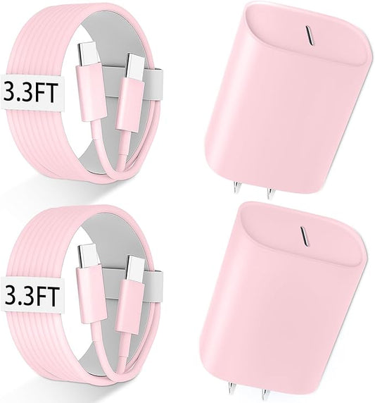 iPhone 17 16 15 Pro Max Charger Fast Charging, 3.3FT iPhone 17 Charging Cable(65W/3A) USB C Cord with 20W PD Fast iPhone 17 Pro Max Chargers Block for iPhone 17/17 Pro Max/17 Air/16/15 Series, iPad