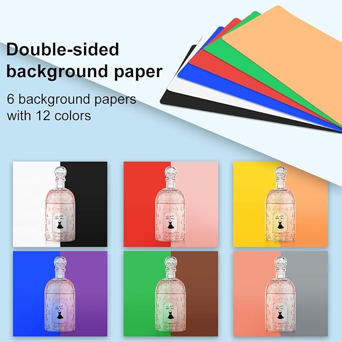 PULUZ Light Box Photography, 20x20 inch Portable Photo Studio Light Box, Professional Dimmable Quick Charge USB-C Photo Booth with 200 LED Lights & 12 Color Backdrops Photo Box for Product Photography