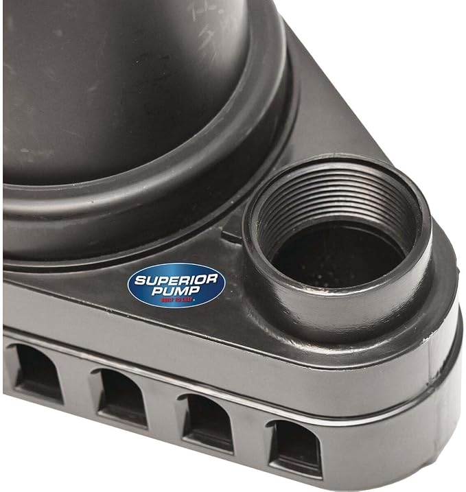 Superior Pump 92372 1/3 HP Thermoplastic Submersible Sump Pump with Vertical Float Switch