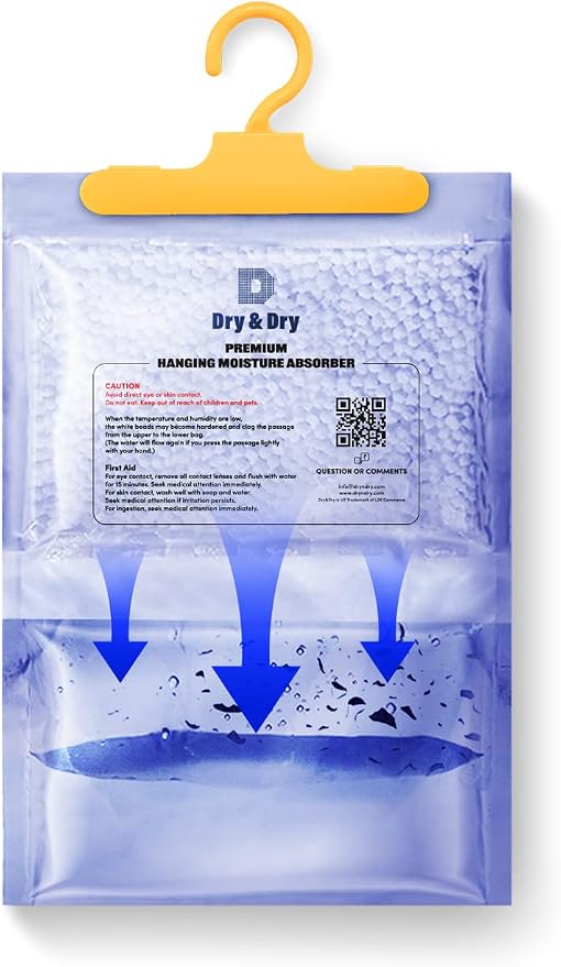 Dry & Dry 14 Packs [Net 14.1 Oz/Pack] Moisture Absorbers Dehumidifiers for Home Dehumidifier for Basement Dehumidifiers for Bedroom Small Dehumidifiers - Dehumidifiers Moisture Absorbers