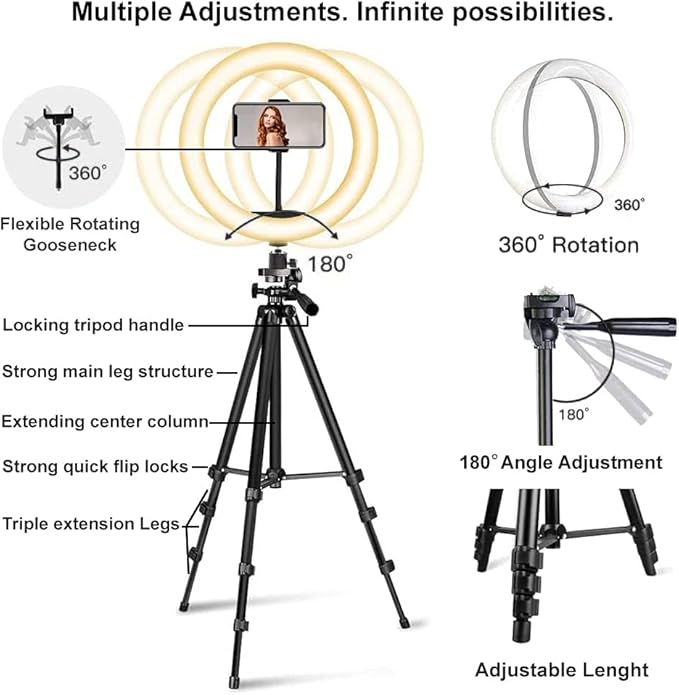 Acuvar Premium 9-Piece Vlogging Kit for iPhone, Android & Cameras – Microphone, Tripod Stand & LED Light – YouTube, TikTok & Content Creator Bundle