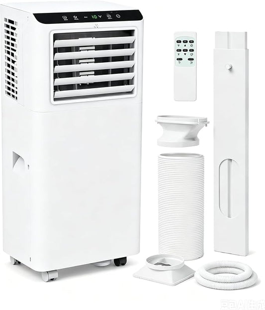 8,000 BTU Portable Air Conditioners, Portable AC Unit for Basement & Bedroom, Remote & Auto Evaporation, 4-in-1 Cooling Unit, Floor AC, Covers Rooms up to 350 Sq.Ft, Sleep Mode, Remote Control