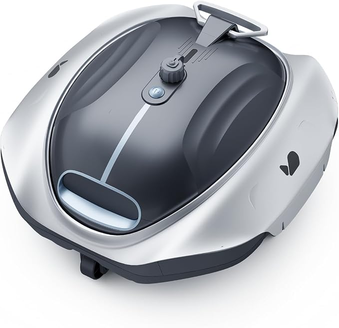 (2026 New) BUBLUE Bubot 300P Pool Vacuum for Above Ground Pool, Robotic Pool Cleaner with Powerful Suction, DirtLock Tech 2.0, LED Indicator, Self-Parking, Dual Filters, Up to 850 Sq.Ft, Snow