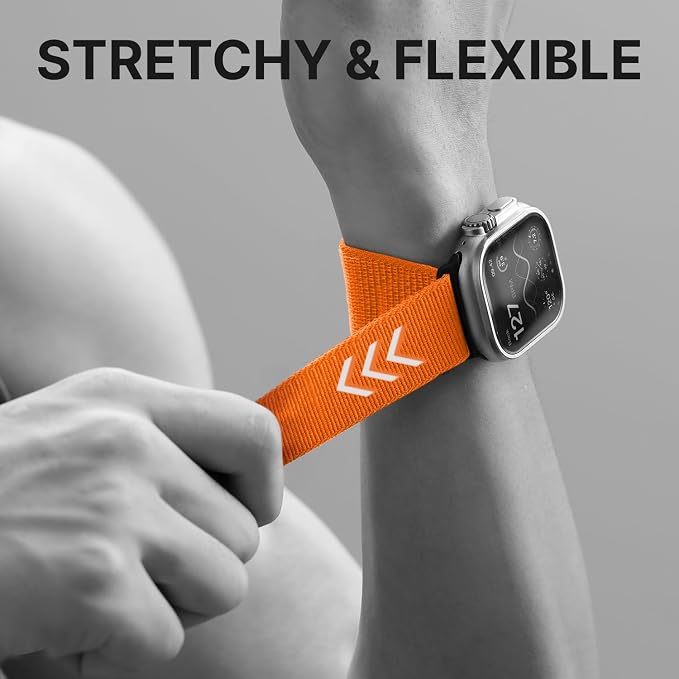 Bandletic Compatible with Apple Watch Ultra 3 Band Men, Wide Stretchy Sport Strap with Magnetic Fidlock V-Buckle for iWatch 49mm(Ultra 3/2/1),46mm(11/10),45mm(9/8/7),44mm(SE3/SE2/SE/6/5/4),42mm(3/2/1)