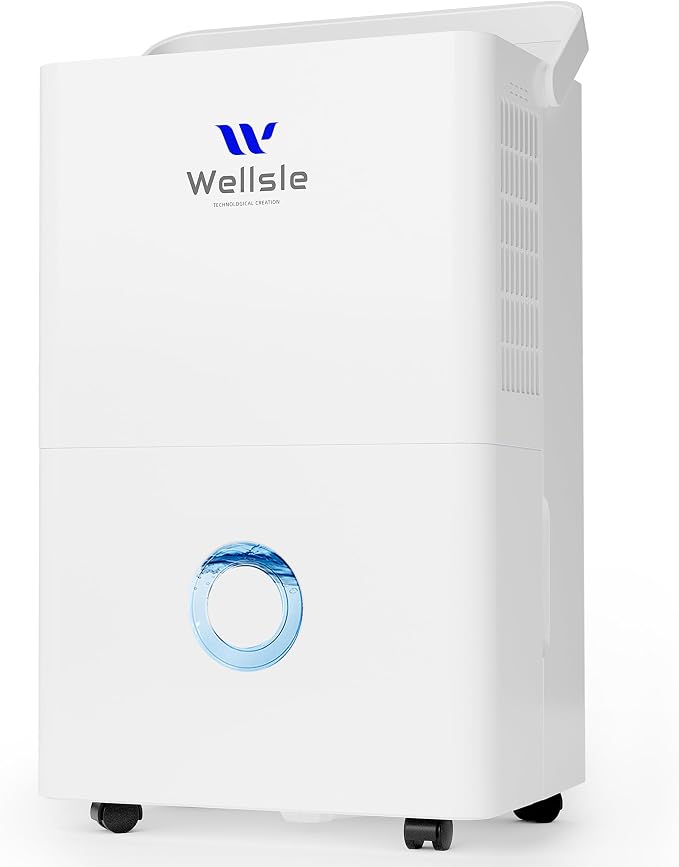 4500 Sq.ft Dehumidifier for Basement and Garage, 80 Pints Home Dehumidifier with Drain Hose and Water Tank, Quiet Dehumidifiers for Bedroom, Living Room, Office.