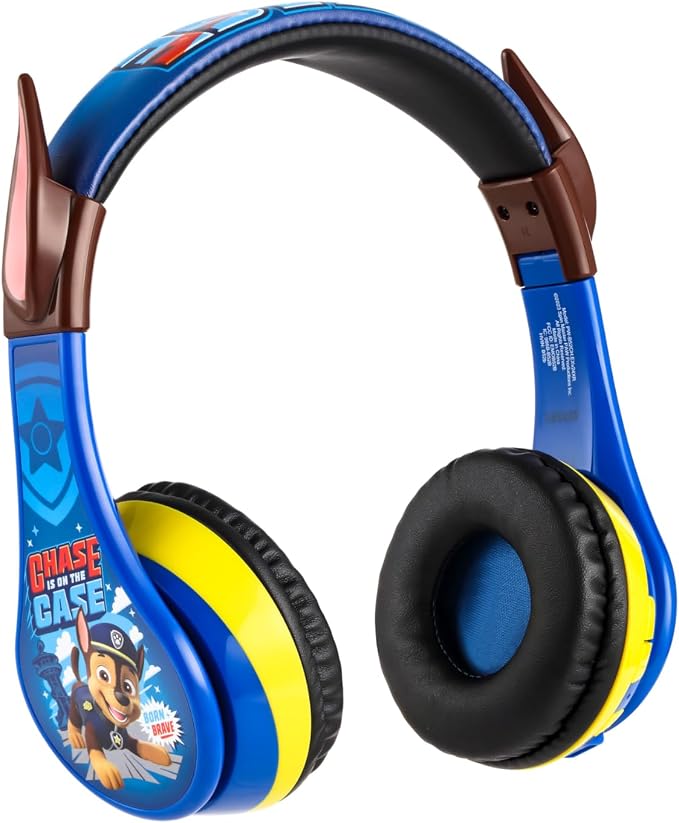 EKIDS - PAW Patrol Chase Bluetooth Headphones for Kids, Wireless Headphones for SC