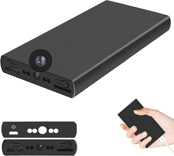 Spy Camera Hidden Camera No WiFi Needed Nanny Cam Portable 20 Hours Continuous Mini Cameras for Home Security with Night Vision Motion Detection Gravity Sensor 1080P HD No Audio