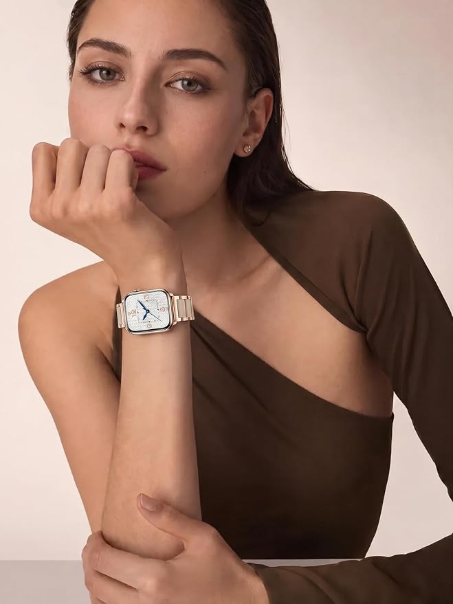 V.R.HOPE 2-in-1 Office & Gym Band for Apple Watch Women – Stainless Steel + Soft Silicone Hybrid, Hypoallergenic & No Skin Irritation, All-Day Comfort – Fits Series 1-11, SE3 38mm 40mm 41mm 42mm(Oatmeal+Rose Gold)