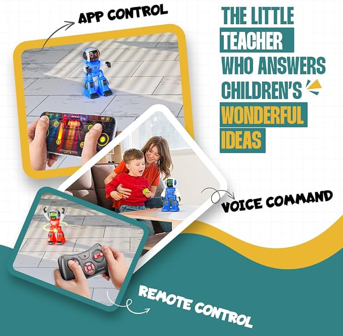 Mirana Moonwalker | Smart Interactive AI Walking & Talking Robot | Remote & App Controlled Toy for Kids | USB Rechargeable Type-C | in-Built Bluetooth Speaker | Gift for Boys & Girls 3+ Years (Red)