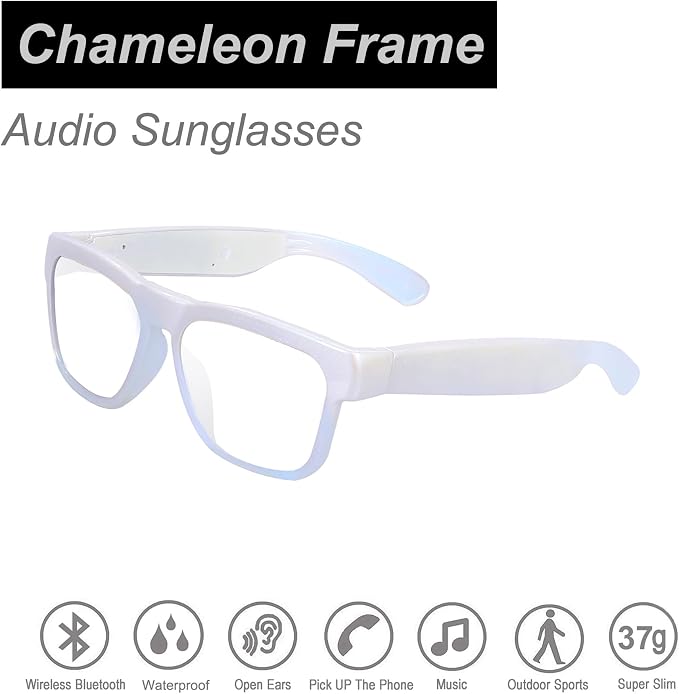 OhO sunshine Bluetooth Audio Sunglasses, Lightweight Open Ear Sport Glasses, 10H Playtime,Water Resistant with Voice Control