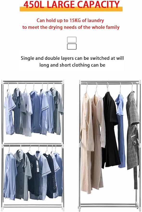 1000W Portable dryers for laundry, Portable Clothes Dryer, Mini dryer for clothes, Electric Clothes Dryer Machine for Apartment, RV, Travel(US plug)