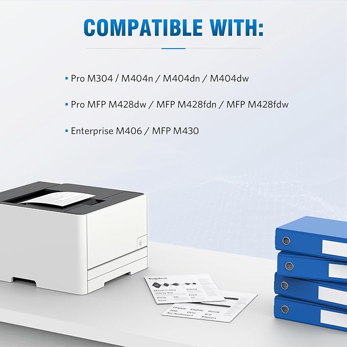 58A Toner Cartridge Black (with chip) Compatible Replacement for HP 58A CF258A 58X CF258X Work with HP Laser MFP M428fdw M428fdn M428dw Pro M404n M404dn M404dw M406dn M430f M404 M428 Printer, 4-Pack