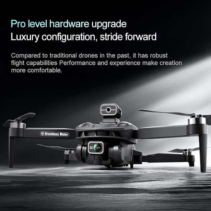 FPV Drone with 4K UHD Camera for Adults, V168 Pro Max GPS Drone with 360° Obstacle Avoidance Brushless Motor RC Drone with 4.5" HD Screen on Controller, Auto Return Altitude Hold Follow Me Headless Mode, Optical Flow Hover Foldable RC Quadcopter with S...