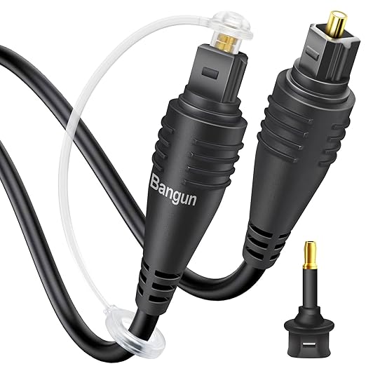 0.2m (7 inch) Short Optical Audio Cable, Slim Optical Cable, Digital Audio Toslink Cable, Fiber Optic Audio Cable for Sound Bar, TV