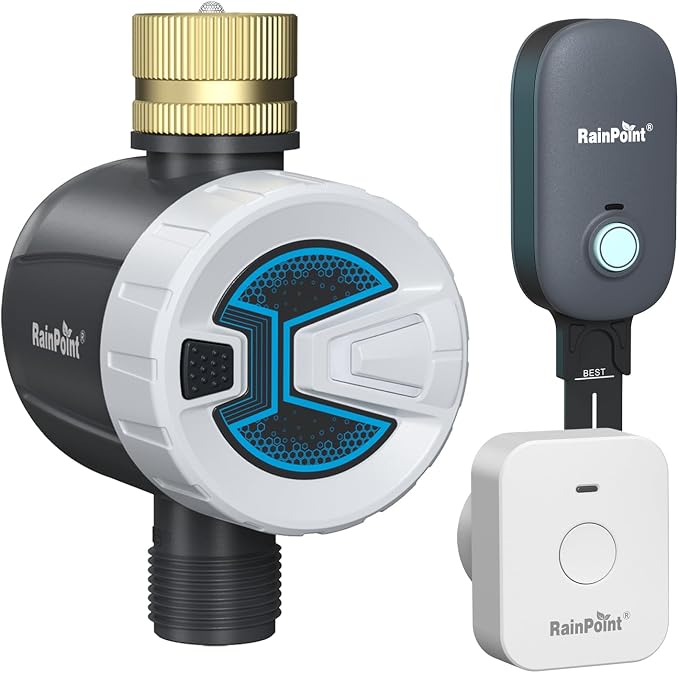 RAINPOINT WiFi Water Timer and Bluetooth 2-in-1 Soil Moisture & Air Temp Meter