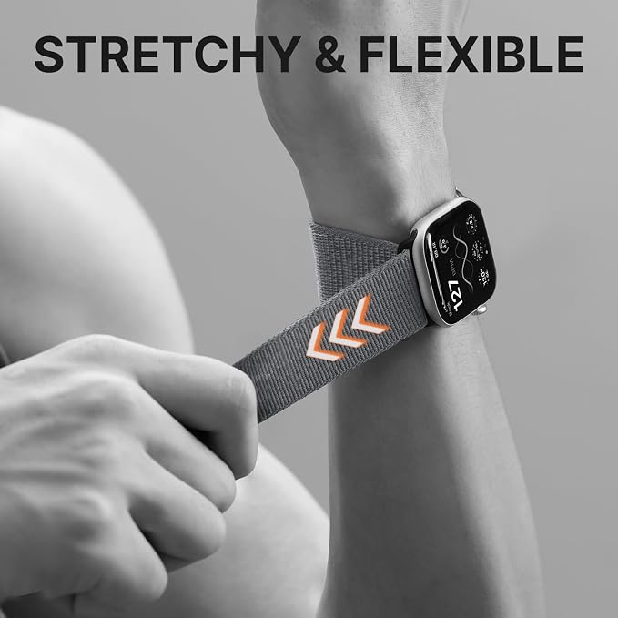 Bandletic Compatible with Apple Watch Series 11 Bands, Wide Soft Stretchy Sport Band with Magnetic Fidlock V-Buckle for iWatch 42mm(Series 11/10), 41mm(9/8/7), 40mm(SE3/SE2/SE/6/5/4), 38mm(3/2/1)