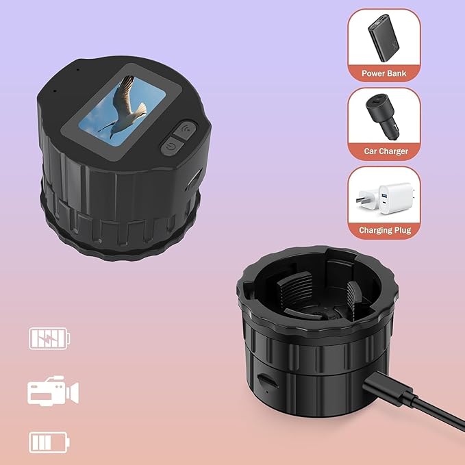 64GB Telescope Camera Digital Eyepiece: 2K Video Recording, WiFi Telescope Microscope Accessory, 25-50mm Eyepiece Adapter, Screen Support, App Control, Perfect for Astrophotography, Birds Watching