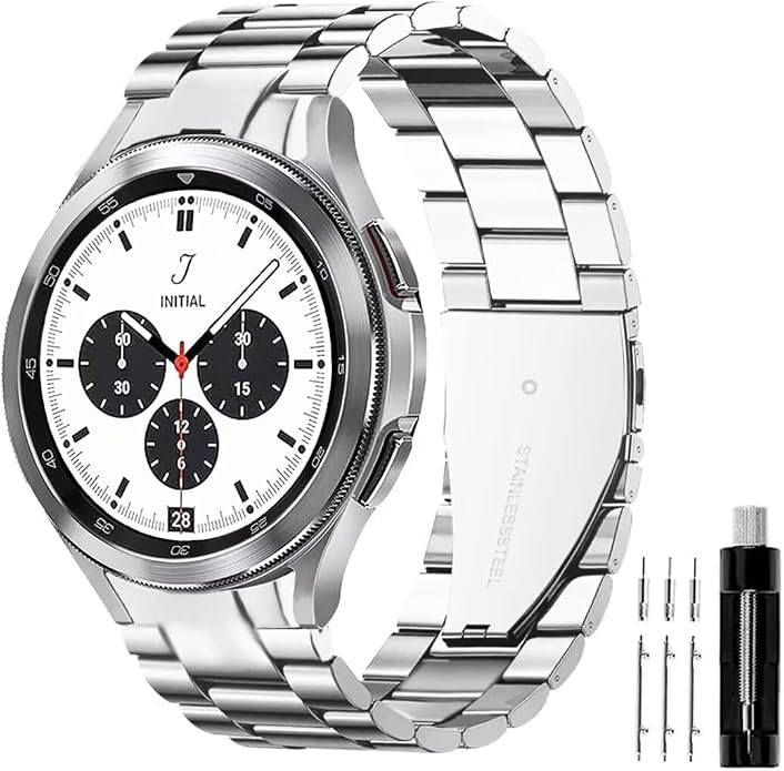 GOLDTOLUCK No Gap Stainless Steel Band Compatible with Samsung Galaxy Watch 8 7 6 5 4 Classic FE Pro Ultra 40mm 44mm 46mm 43mm 47mm 45mm 42mm Replacement Men Women Milanese Metal Elegant Casual