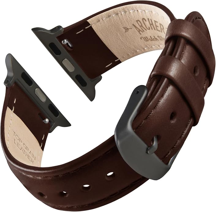 Archer Watch Straps - Top Grain Leather Watch Bands for Apple Watch
