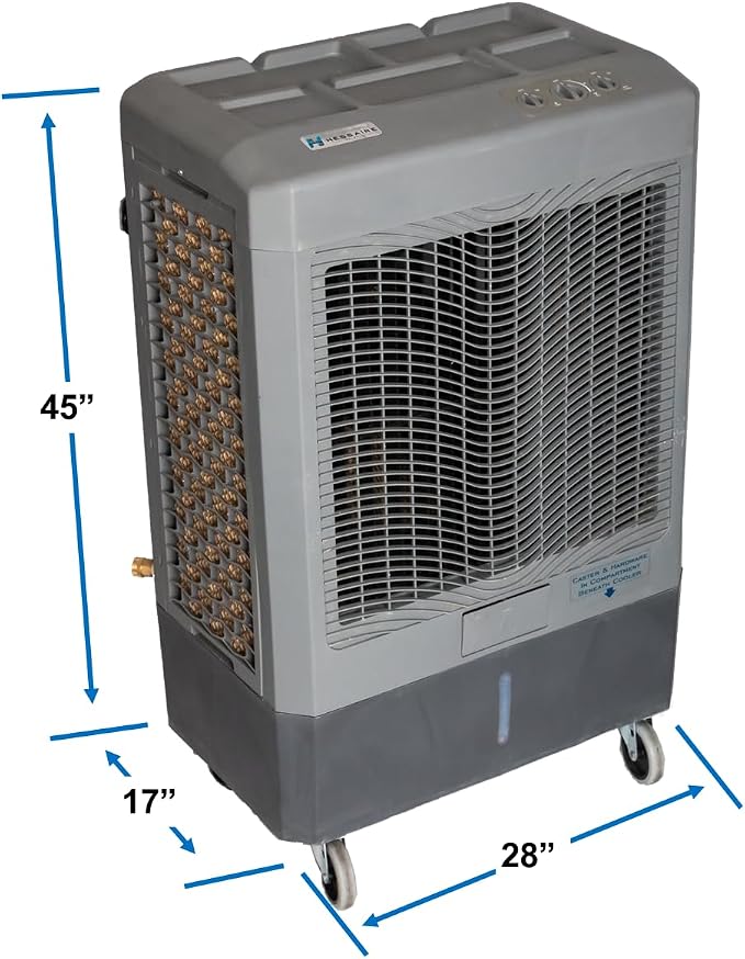 Hessaire 5300 CFM 3-Speed Portable Evaporative Cooler (Swamp Cooler) for 1600 square feet