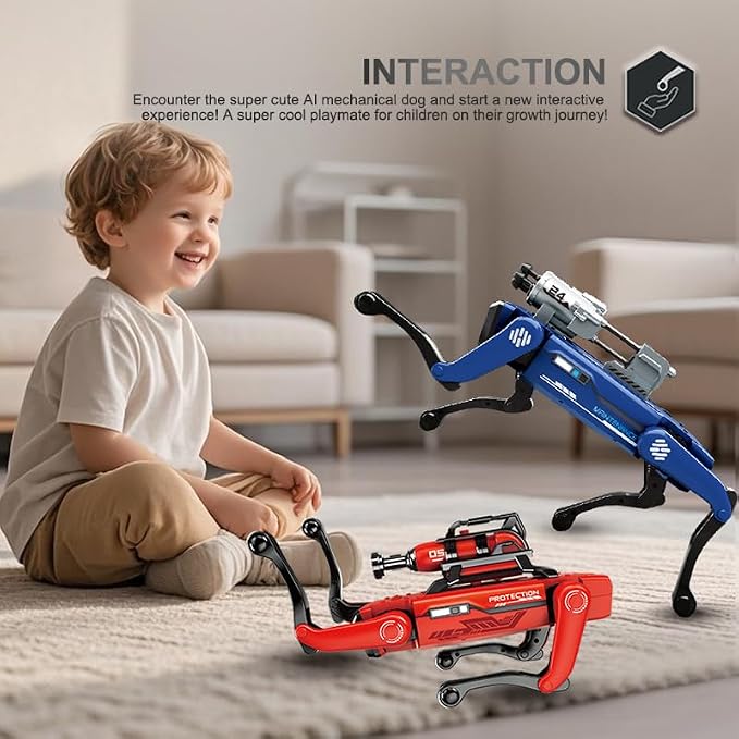 Smart Robot Dog for Kids, Voice & Remote Control Interactive AI Robotic Pet with 30+ Lifelike Actions, Programmable & Dancing STEM Toy, Best Gift