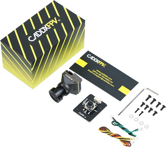CaddxFPV Ratel Pro FPV Micro Camera - Ratel Pro, 1/1.8" Sensor, 1500TVL WDR, NTSC/PAL & 16:9/4:3 Switchable, OSD Menu, 2.8mm Lens, 125° FOV, Low-Light Analog Camera for Racing Drone