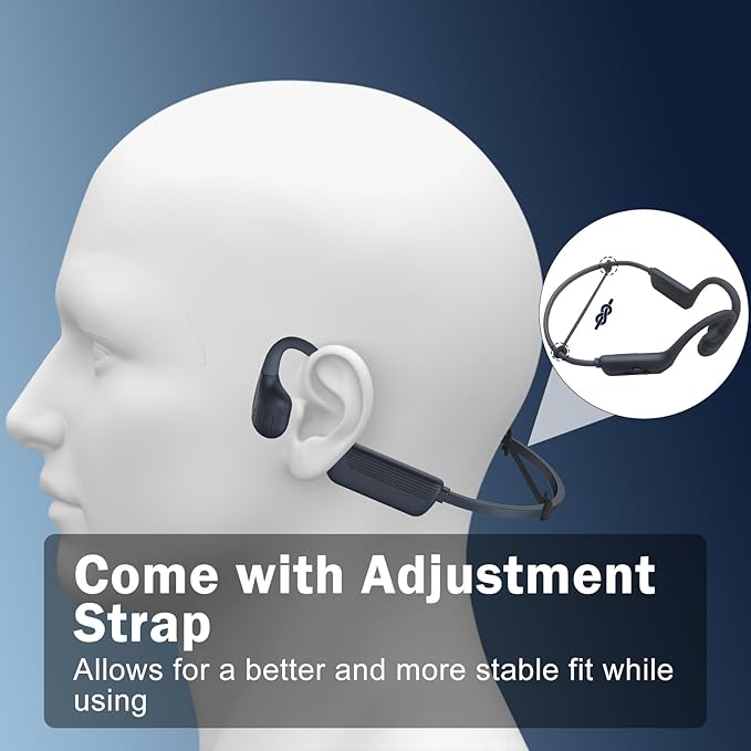 Swimming Headphones-Bone Conduction Headphones, IP68 Waterproof Open Earphones, LiteSurge Bluetooth 5.4 Underwater Sport Earbuds with 32 GB MP3 Memory for Swimming, Marathon-Dark Gray