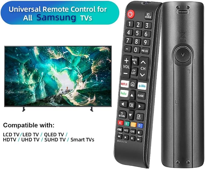 for Samsung-Smart-TV-Remote-Replacement, Universal for All Samsung TVs (BN59-01315A)