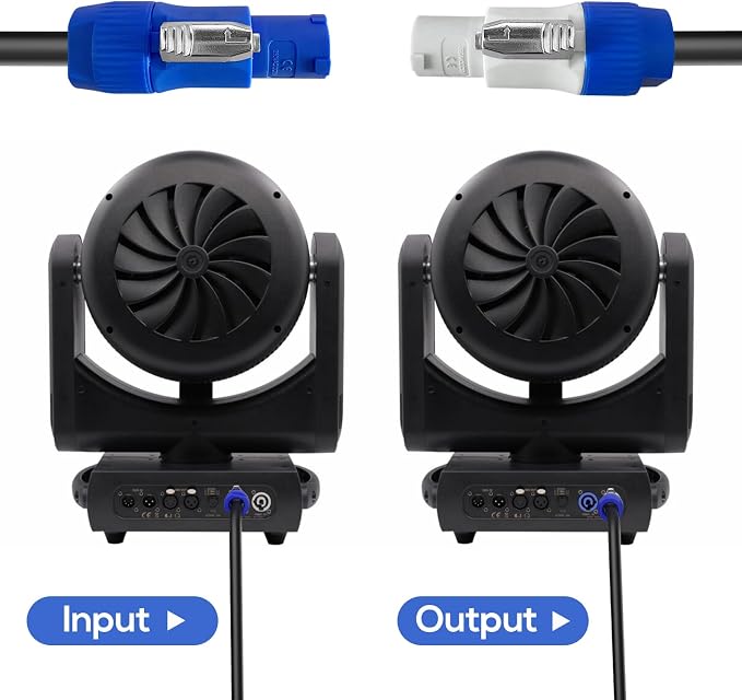 5Pack PowerCon Power Cable AC PowerCon Input to Output 12AWG 3 Pin Power Extension Cable for LED Screen Beam Moving Head Light, Stage Light Power,Audio Video Equipment and More-3FT