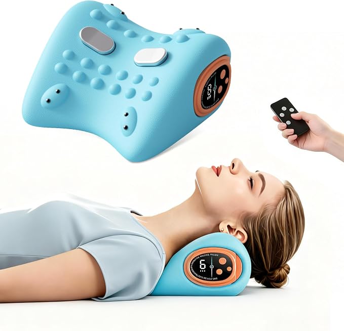 Neck Massager 2026 New Upgrade, 3-in-1 Heat, Pulse & Vibration Modes, Ergonomic Electric Neck and Shoulder Massager for Pain Relief & Relaxation at Home, Office, Travel