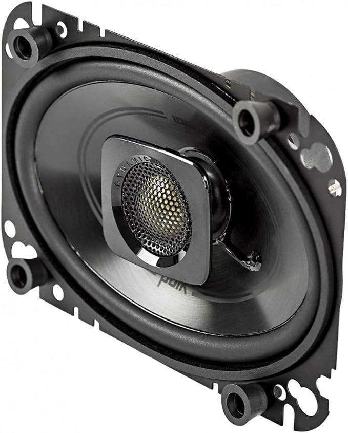Polk Audio DB462 DB+ Series 4" x 6" Coaxial Speaker for Car & Marine, 2-Way Boat & Car Audio Speakers, 50-22kHz Frequency Response, Polypropylene Woofer Cone & 3/4" Silk Dome Tweeter, Easy Install