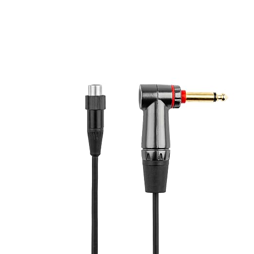 Cableworks by Gator Cases Headliner Series 3-Foot Right Angle 1/4" with Quiet Switch to TA4F Instrument Cable for Wireless Bodypack Transmitter, (GCWH-TA4F-3RAQT)