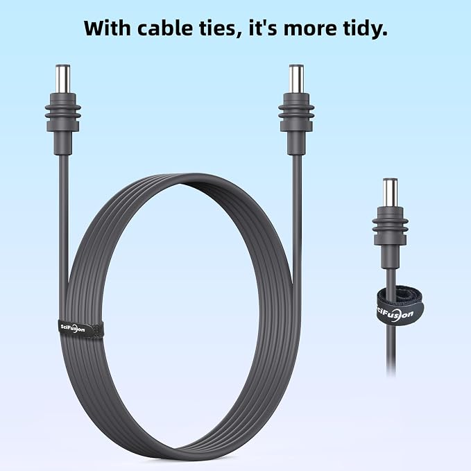 Starlink Mini Power Cable 10FT/3M, DC5521 Male to Male, Waterproof Mating — Replacement Starlink Mini DC Power Cable