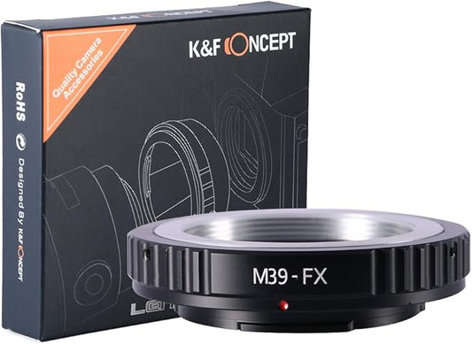 K&F Concept Lens Mount Adapter Compatible with Leica M39 (39mm x1 Leica Thread Mount) Lens to Fujifilm X-Pro1 Mirrorless Camera