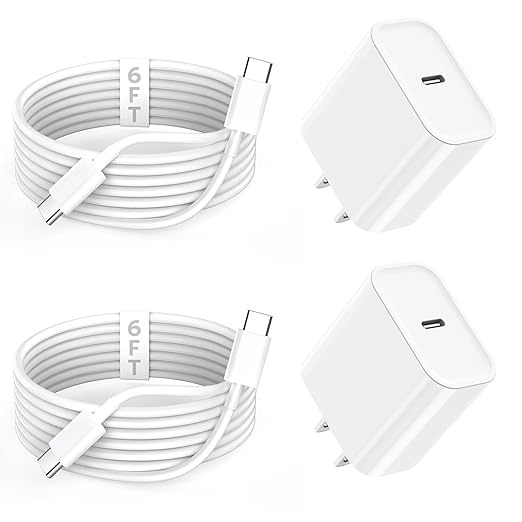 iPhone 17 16 Pro Max Charger Fast Charging, 20W Quick USB C Chargers Type C Charging Block 6Feet USB C to C Charger Cable for iPhone 17/17 Pro/17 ProMax/17 Air/16 Pro/16 ProMax/16e/15 ProMax/15Plus