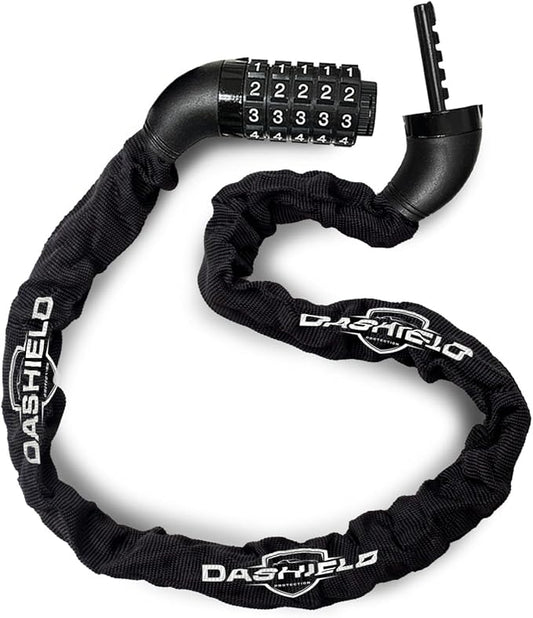 Bike Chain Lock Security 5 Digit Resettable Combination, 38.6 inches Heavy Duty Anti Theft Lock Chain for Bicycle, Motocycle, Scooter, Gate, Fence (Black, 3.2ft)
