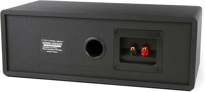 Micca MB42X-C Advanced Center Channel Speaker for Home Theater, Surround Sound, Passive, 2-Way (Black, Each)