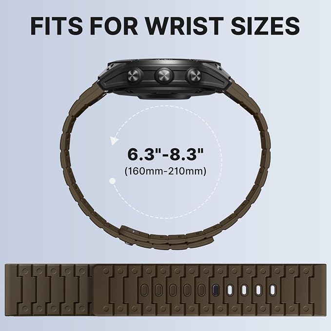 Bandletic Compatible with Garmin Fenix 6X/7X Band, 26mm Quick fit Soft Silicone Magnetic Watch Band Replacement for Fenix 8 51mm/7X 6X Pro/5X Plus/3/Instinct 2X Solar 3 50mm/Descent MK2i Smartwatches