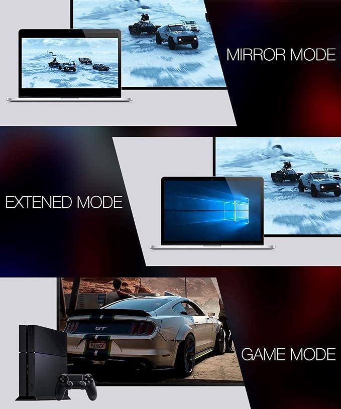 JSAUX 8K Long HDMI Cable 25ft 2-Pack, 48Gbps High Speed HDMI 2.1 Cord, 4K 120Hz/144Hz, 8K@60Hz, Dynamic HDR, DTS:X, 2K, 1080P, 3D, eARC Compatible with Laptop UHD TV Gaming Monitor PS5 PS4 -Red
