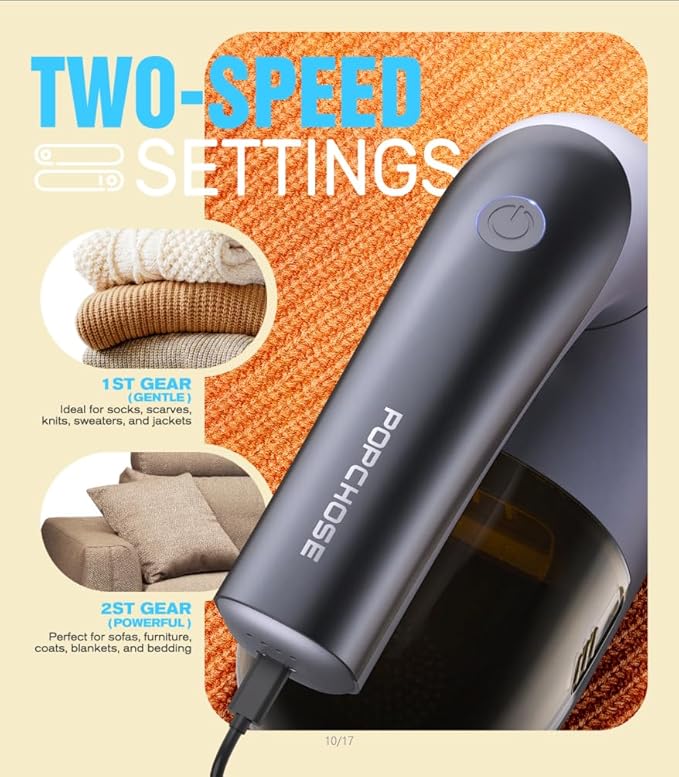 POPCHOSE Fabric Shaver Lint Remover Y208 + M2