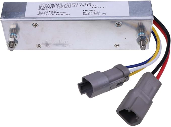 DC Converter 36/48V 103700301 Compatible with Club Car Golf Cart DS Precedent Tempo