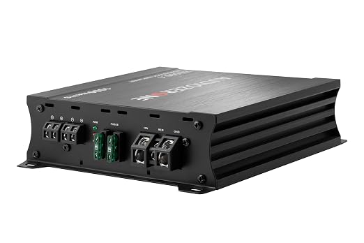 Car Audio Amplifier ZE500.1 1000W Monoblock Class D MOSFET Subwoofer Audio, 1-4 Ohm Stable, Low Pass Crossover, Mosfet Power Supply, Stereo